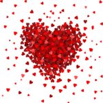 Cœur composé de pétales rouges